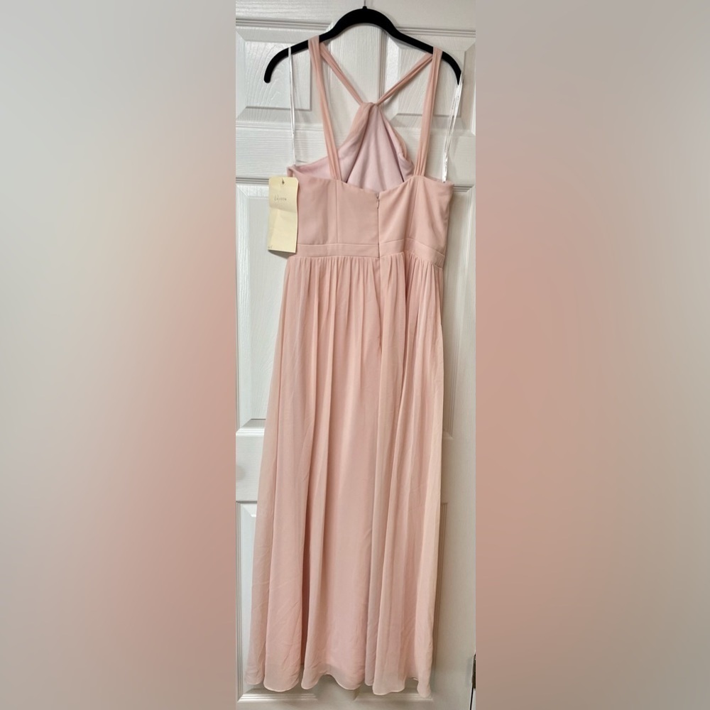 NWT Levkoff by Bill Levkoff Chiffon twist front long dress in Pink Size 12 prom - Picture 4 of 11